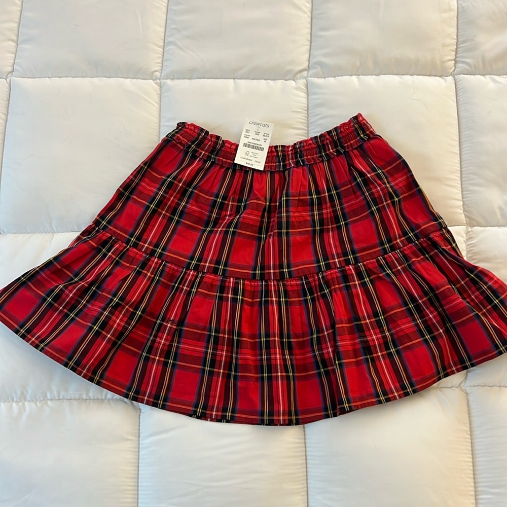 NWT JCrew plaid holiday skirt size m (8-9)